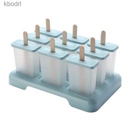 Ice Cream Tools 4-9 Cells Big Size Silicone Mold Popsicle Molds DIY Homemade Dessert Freezer Fruit Juice Pop Maker Mould Sticks YQ240130