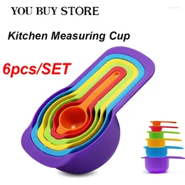 Measuring Tools 6pcs/set Kitchen Spoons Cups Cooking Baking Colorful Plastic Sugar Measure Spoon Sell With