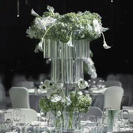 10pcs 50cm /100cm tall)wedding decor table Centrepiece acrylic flower stand for event decoration flower arrangement stand 384