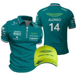 Mens T Shirts for men F1 Aston Martin POLO Spanish Racer Fernando T Shirts For Men High quality Clothing Can Be Shipped Give Away Hat