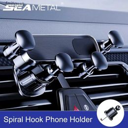 Cell Phone Mounts Holders SEAMETAL Air Vent Car Phone Holder Telescopic Phone Mount Mini Size Auto Air Outlet Smartphone Support Universal for 4.7-7 Inch YQ240130