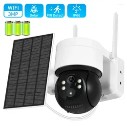 WiFi Solar Camera Outdoor PIR Motion Detection PTZ IP With Panel 7800Mah Battery 1080P CCTV Video Surveillance