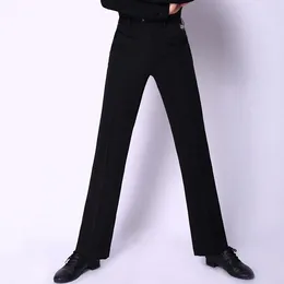 Stage Wear Latin Dance Pants Men Black Slim Trousers Salsa Chacha Tango Ballroom Dancing Clothing Male Competition Performance DN2863