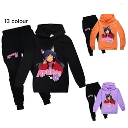 Clothing Sets APHMAU Kids Clothes Boys Autumn Hooded T Shirt Pants Suit Baby Girl Outfit Set Teenagers Cute Tees Toddler