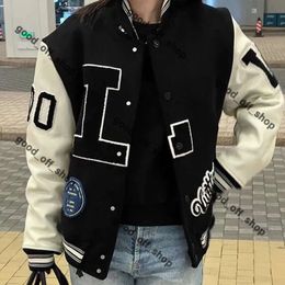 Lvse Jacket Designer Varsity Jacket Letterman Jacket L Vintage Bomber Coats 11 Letter Embroidery Autumn Men Baseball Jackets Hip Hop Loose Green Varsity Jacket 52