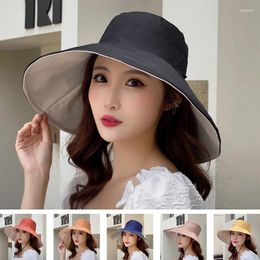 Berets Spring And Autumn Fisherman Hat Women's Summer Korean Edition Tidal Japanese Double Sided Face Covering Sun Sunshade