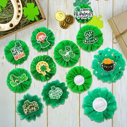 Dog Apparel 30pcs Flower Collar For Dogs Sliding Bow Tie ST Patrick's Supplies Pet Bowties Charms Accessories