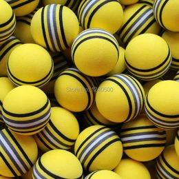 100pcs/bag EVA Foam Golf Balls Yellow Rainbow Sponge Indoor Practise Ball Golf Training Aid 240124
