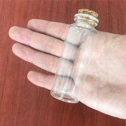40ml Mini Bottle with Cork Stopper Tiny Empty Clear Glass Crafts Bottles Vials For Wedding Decoration Christmas Gifts 50pcs/lot Bssme
