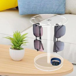 Decorative Plates Naxilai Acrylic Sunglasses Stand Display 360 Degree Rotating Glasses Storage Rack Desktop