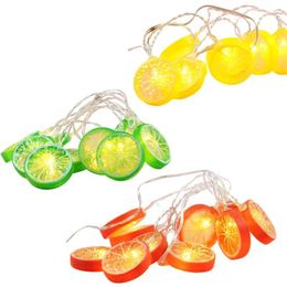 Strings 10/20 LEDs Fruit String Light Lemon Decorative LED Party Holiday Lamp For Home Drop