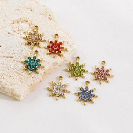 Charms 3Pcs Stainless Steel Fashion Gold Colour Eight Pointed Star Fine Polishing DIY Jewellery Making Accessories