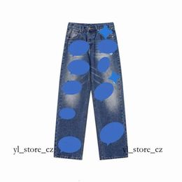 2023 Designer Mens Chromees Hearts Jeans High Street Purple for Men Embroidery Pants Womens Oversize Patch Hole Denim Straight CH Fashion Chromees Hearts 2007