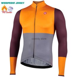 Men's T-Shirts 2024 Raudax Winter Cycling Thermal Fece Clothing Top Windproof Cycling Jersey Sport Bike MTB Riding Clothing Warm JacketsH24130