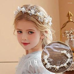 Hair Accessories Spring Bohemian Girls Bridal Pearl Headdress Flower Wreath Bride Garland Head Hoop Headbands Jewellery Children Gifts