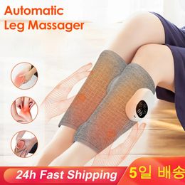 Electric Air Pressure Calf Massager with Heating Blood Circulation Vibration Foot Leg Presotherapy Machine Pain Relief 240122