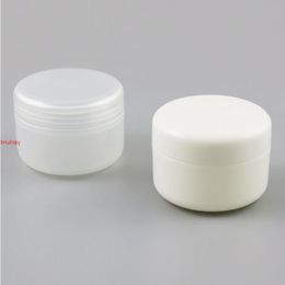 24 X 250g White Clear Plastic PP Powder Sample Jar Case Makeup Cosmetic Travel Empty Nail Art Jarfree shipping by Gdviw