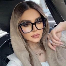 Sunglasses Frames Vintage Rivet Square Clear Glasses Frame Men Women Blue Light Computer Spectacles Reading Optical Myopia Eyeglass