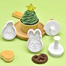 Baking Moulds Cartoon Easter Egg Cookie Embosser Mold Shaped Cutter Set Fondant Cake Decorating Tools Kitchen Accessories