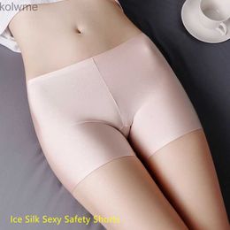 Women's Leggings Ice Silk Sexy Safety Pants Summer Thin Women Large Size Shorts Seamless Panties Under Skirt Female Boxer YQ240130