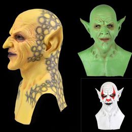 White Green Yellow Fast new little ghost mask headgear Demon clown vampire orc mask Halloween birthday party funny194g