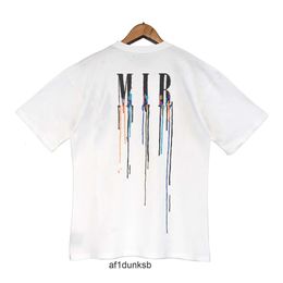 T-Shirt Amirlies am Amis Imiri Amiiri Herren-T-Shirts Bunte Briefdruckmarke Männer Kurzarm Amari Designer Outfits T-Shirt Homme Frühling ONeck Tshir Amirl