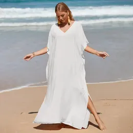 Party Dresses Long Dress Swimsuit Cover Up 2024 Robe Plage Pareos Kaftan Maxi Over Size Beach Tunic BeachWear