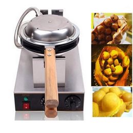 Commercial Electric Rotating Eggettes Waffle Maker Bubble Waffle And Warmer Display Mini Donut Maker Machine1266B