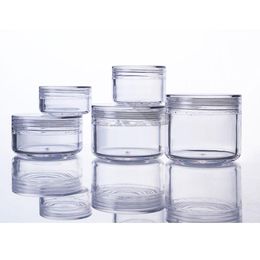 20pcs Plastic Cream Jar Cosmetic Pots Container Refillable Clear Daily Use Eyeshadow Storage Box for Glitters 3g 5g 10g 15g 20g Lgrfw