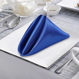 Table Napkin 12pcs 43 43cm Satin Serving Decor Soft Handkerchief For Wedding Party Home El Christmas Napkins