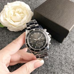 Luxus-Mann-Uhr Three Eyes-Uhr-Designer-Frau Voller Edelstahl 39 mm Business-Quarz von hoher Qualität mit Box Casual-Uhren Montre de Luxe