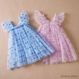 Girl's Dresses Baby Summer Dresses for Girls Fashion Toddler Kids Clothes Sling Beach Princess Dress with Butterfly Wings Birthday Party Outfit