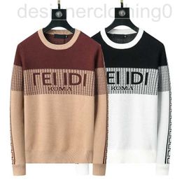 luxury Designer Jacquard Plaid Sweater Loose Relaxed Pullover Knitted Trendy Women's Shirt Long Sleeve Warm Letter Printing Autumn/Winter Versatile M-XXXL