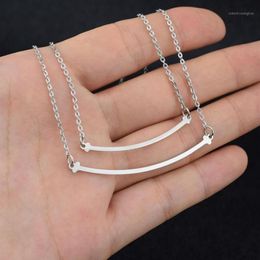Chains 316L Stainless Steel T Letter Shape Pendant Necklace Chain For Women Never Fade Jewelry1217W