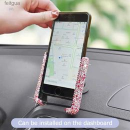 Cell Phone Mounts Holders Mobile phone holder female diamond crystal car vent mounting bracket telephone holder mobile phone holder YQ240130