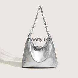 Shoulder Bags Korean Casual obos Bags For Women Luxury Designer andbags And Purses 2023 New In Sliver PU Oil Wax Leater Underarm Soulderqwertyui45