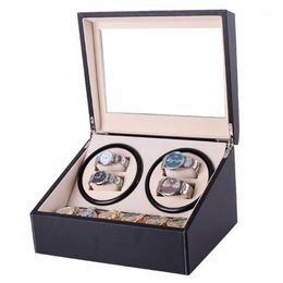 Watch Winders Mechanical Black PU Leather Automatic Storage Box Collection Display Jewellery US Plug Winder Box1289M