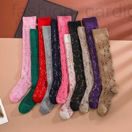 Designer Men's Socks Women Brand Sock Fashion Dressy Hip Hop Leg for Girls Lady Knee High Design Full Letter Print Stocking Streetwear 80FH