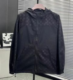 designer jacket men long sleeve hooded luxury jackets black brand windbreaker mens coat