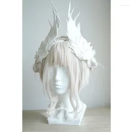 Party Supplies Lolita Headwear Angel Wings Feather Black White Performance Style Gothic Wing Hair Ornament