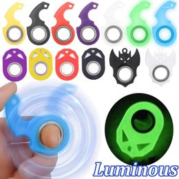 Keychains Creative Keychain Spinner Anxiety Stress Relief Fidget Toys Spinning Noctilucent Key Ring Relieve Boredom Colorful Party Gifts