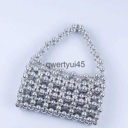 Totes Spring Women Luxury Designer andbags And Wallets 2023 New In ABS ig Quality Mini Bag Beaded Design Fasion Casual Pone Bagqwertyui45