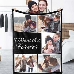 Custom with Photos Customised Picture Flannel Throw Soft Blanket for Adult Kid Friend Birthday Gift nurseryblankets photos