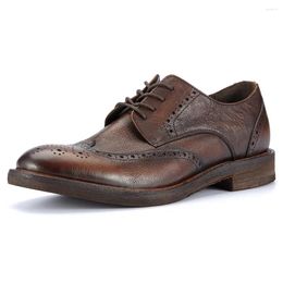 Dress Shoes Trend Full-grain Genuine Leather Soft Comfortable Formal For Men Business