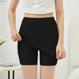 Women's Leggings Womens Front Crotch Slip Shorts Under Dresses Smooth Boyshorts Underwear Thigh Panties For Matching Skirts YQ240130