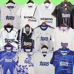 Madrids Retro soccer jerseys Real 92 94 96 97 98 99 00 01 02 03 04 05 RONALDO RAUL DI STEFANO FIGO ZIDANE SUKER R.CARLOS PIRRI MICHEL HIERRO 2001 2002 football shirt uniform