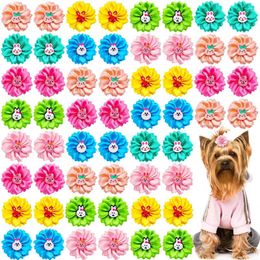 Dog Apparel 100pcs Easter Bows For Small Hair Rubber Bands Dogs Bowknot Pet Accessories