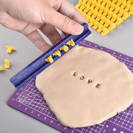 Craft Tools Sealing Diy Embossing Pottery Clay Ceramic Art Alphabet Number Letter Polymer Presser Stamp Embosser Mold
