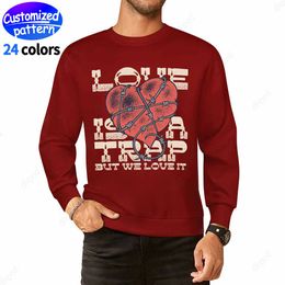 designer Men's Hoodies & Sweatshirts Custom patterned cotton hot painted multi-color hoodie Men's Clothing Apparel big size s-5xl black Dark crimson 24 colors available