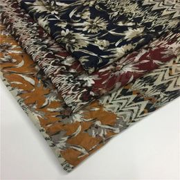 Clothing Fabric 2024 Real Tissus Blockbuster Famous Family Wind Printed Chiffon Dress Holiday Skirt Shirt Accessories Fabrics